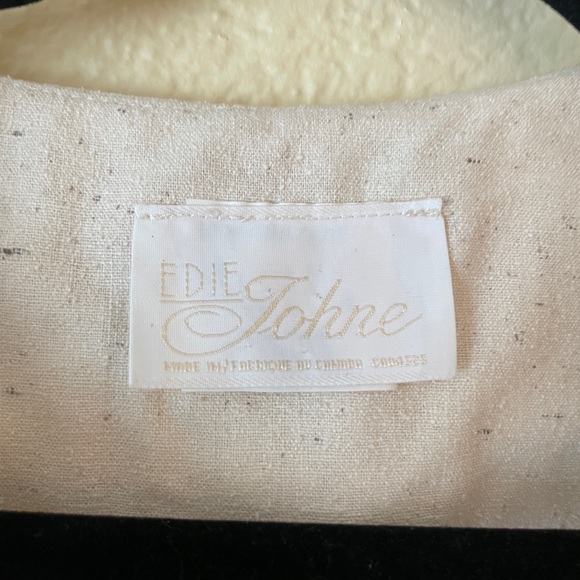 Vintage Edie Johne 1980s Silk Cream and Gold Embellished Blouse & Skirt Set - Picture 7 of 16